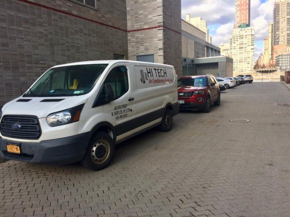 At PS/IS 217, A Return to Bad Old Habits Three vehicles block emergency access for hours at PS/IS 217, last week.